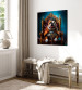Canvas AI Dog English Bulldog - Animal in the Role of King on the Throne - Square 150267 additionalThumb 5