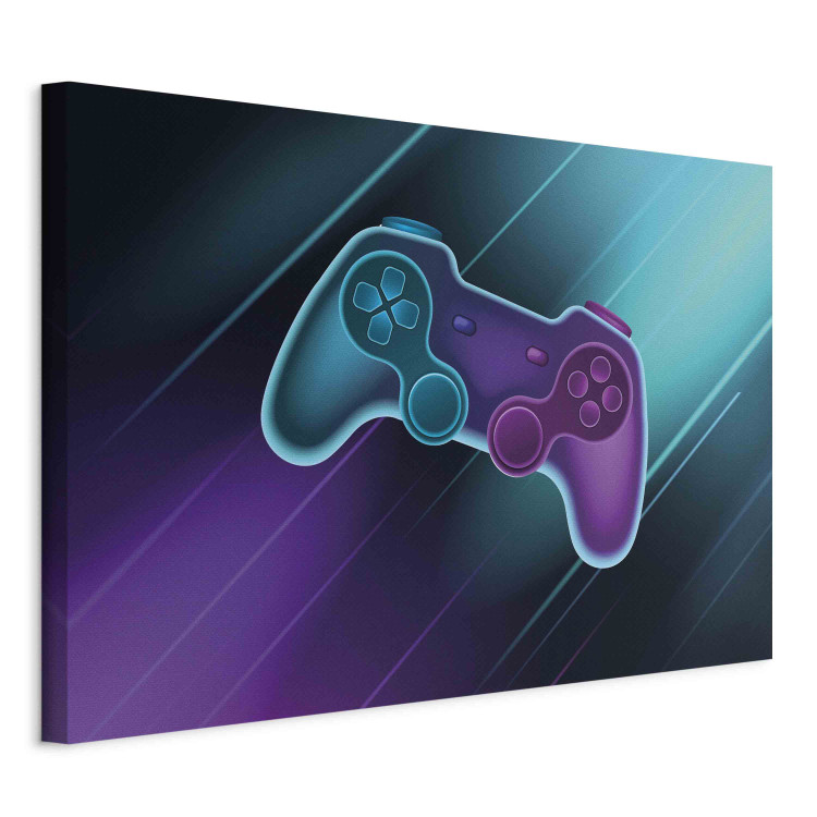 Large canvas print Console Pad - Gamer Gadget in Neon Colors on a Dark Background [Large Format] 151167 additionalImage 2