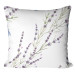 Decorative Microfiber Pillow Lavender Sprigs - A Delicate Composition With a Flowering Plant 151367