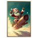 Poster Christmas Fever - Crazy Santa Flying in a Hurry on a Sleigh 151867 additionalThumb 21