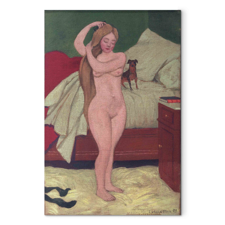 Reproduction Painting Weiblicher Akt, sich kämmend, Interieur 155067