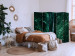 Folding Screen Tropical Waterfall - Landscape in Dark Green II [Room Dividers] 159567 additionalThumb 2