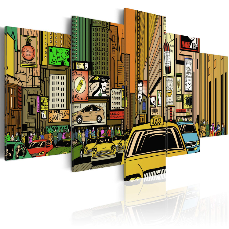 Canvas The streets of New York City in cartoons 55567 additionalImage 2