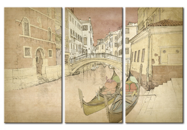 Canvas Art Print City of lovers - triptych 55667