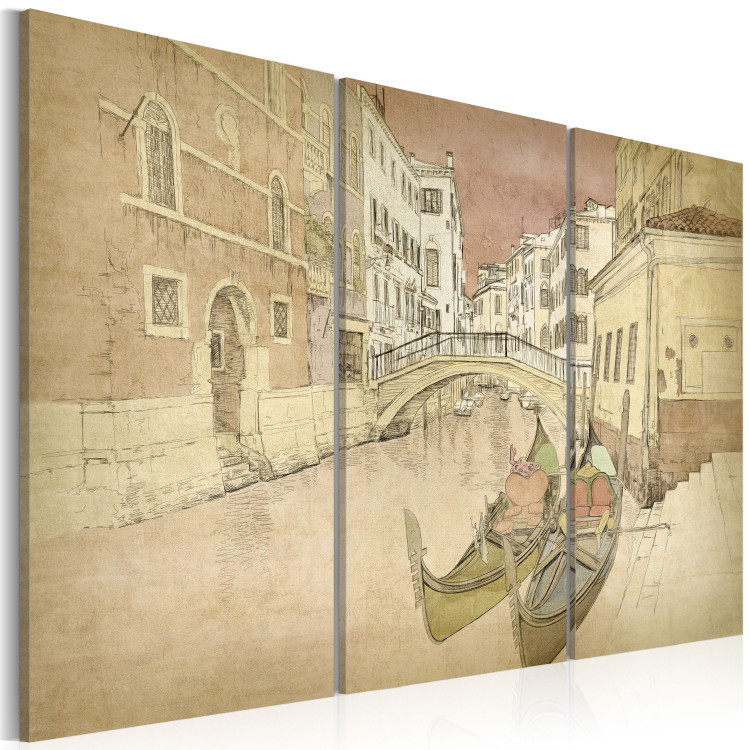 Canvas Art Print City of lovers - triptych 55667 additionalImage 2