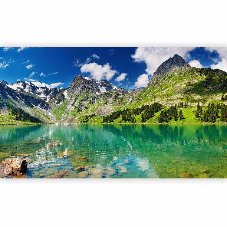 Photo Wallpaper Mountain Lake - turquoise lake amidst rocky mountains 59967 additionalImage 5