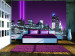 Photo Wallpaper New York in Purple - Manhattan and Architecture with the Brooklyn Bridge 61567