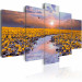 Canvas Flowery river - a landscape full of flowers on the water at sunset 90567 additionalThumb 2