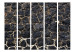 Folding Screen Stone Twilight II - architectural texture of black stones 95367 additionalThumb 3