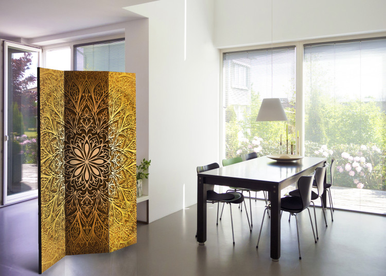 Room Divider Screen Sacred Circle - oriental brown mandala with geometric patterns 95667 additionalImage 4
