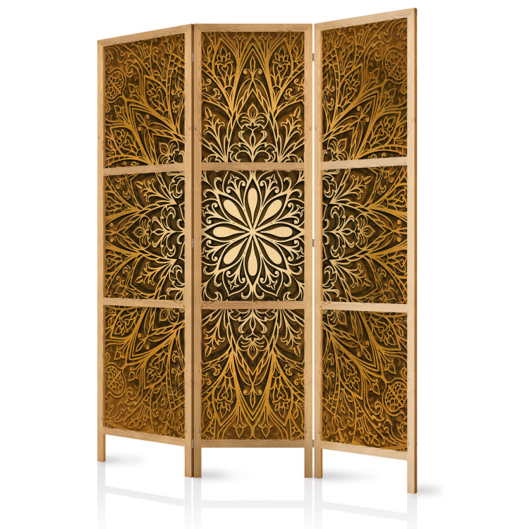 Room Divider Screen Sacred Circle - oriental brown mandala with geometric patterns 95667 additionalImage 5