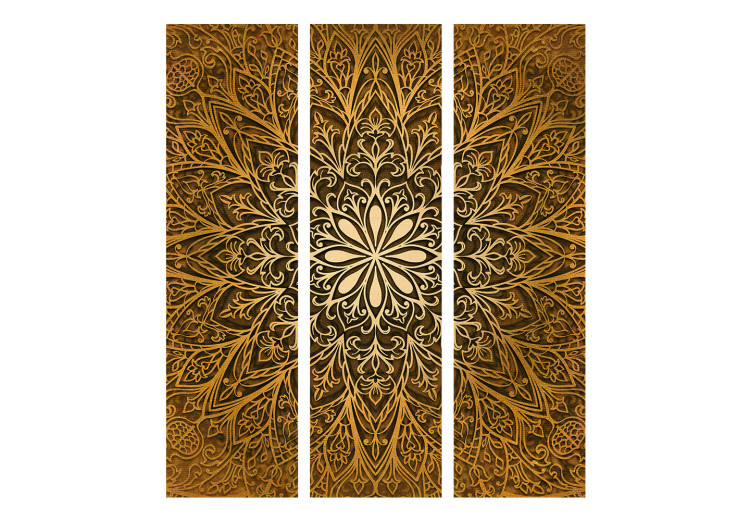 Room Divider Screen Sacred Circle - oriental brown mandala with geometric patterns 95667 additionalImage 7