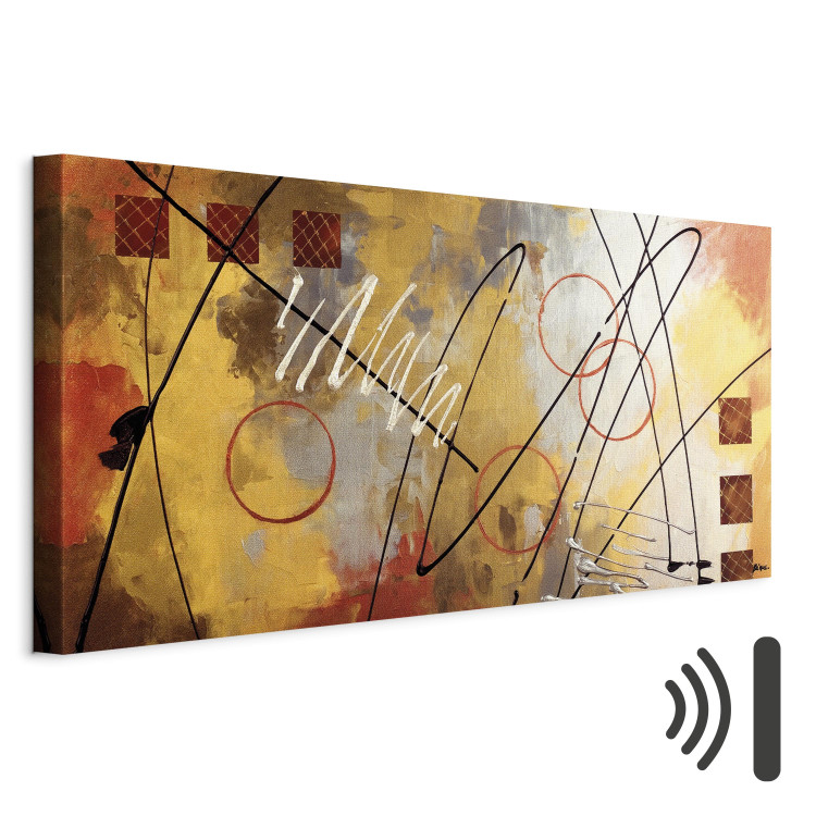 Canvas Warm Thoughts - Abstraction of Hand-Painted Geometric Figures 98167 additionalImage 8