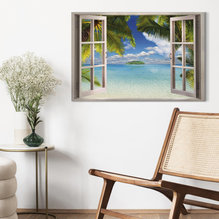 Canvas Print Window: Sea View 105177 additionalImage 3