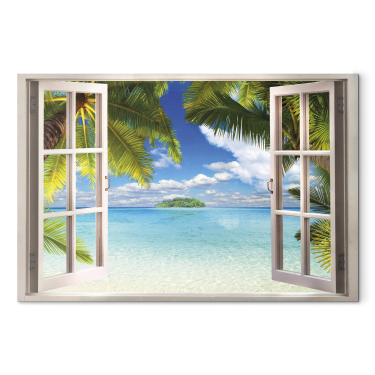 Canvas Print Window: Sea View 105177