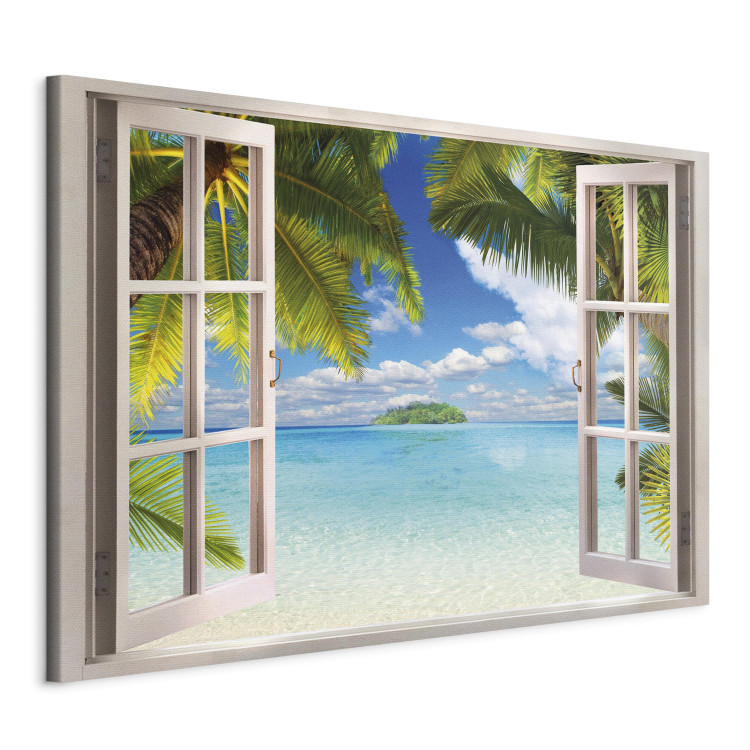 Canvas Print Window: Sea View 105177 additionalImage 2