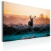 Canvas Frosty Field (1-piece) - Landscape with Deer and Sunset 106077 additionalThumb 2