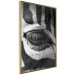 Poster Close-up of a zebra's eye - black and white composition with animal motif 114877 additionalThumb 2
