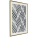 Poster Optical art - black and white composition with waves creating a 3D illusion 115077 additionalThumb 2