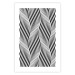 Poster Optical art - black and white composition with waves creating a 3D illusion 115077 additionalThumb 19