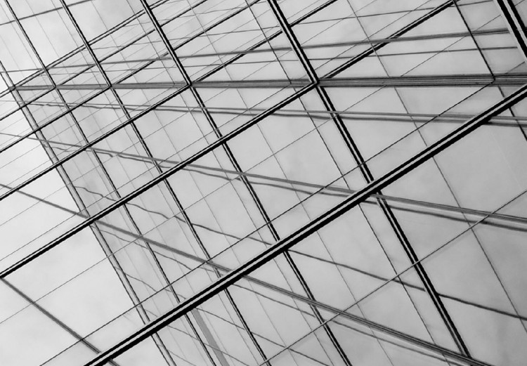 Poster Glass Skyscraper - black and white composition with modern architecture 116677 additionalImage 9