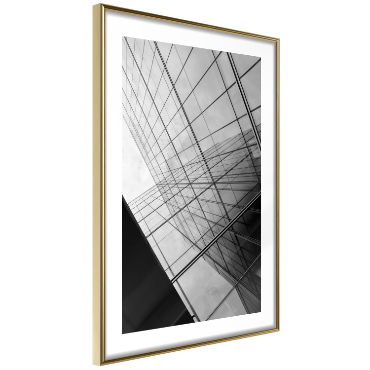 Poster Glass Skyscraper - black and white composition with modern architecture 116677 additionalImage 6