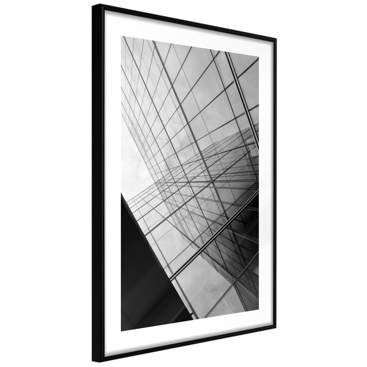 Poster Glass Skyscraper - black and white composition with modern architecture 116677 additionalImage 13