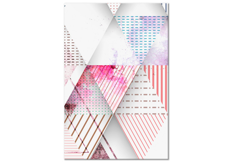 Canvas Print Triangular abstraction - geometric shapes in colorful patterns 117177