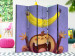 Room Separator Bananana II - funny monkey trying to take a yellow banana on a string 117377 additionalThumb 4