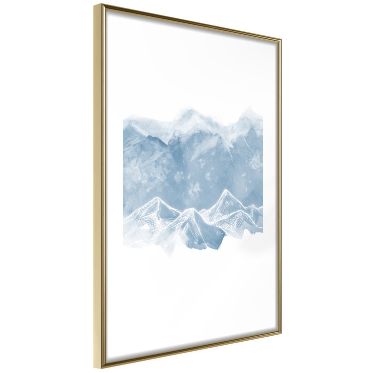 Poster Icy Land - winter landscape of snowy mountains on a uniform background 117777 additionalImage 6