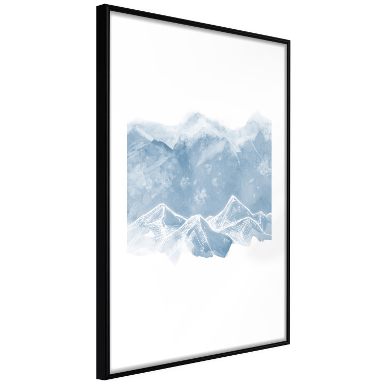 Poster Icy Land - winter landscape of snowy mountains on a uniform background 117777 additionalImage 11