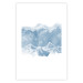 Poster Icy Land - winter landscape of snowy mountains on a uniform background 117777 additionalThumb 19