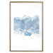 Poster Icy Land - winter landscape of snowy mountains on a uniform background 117777 additionalThumb 14
