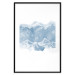Poster Icy Land - winter landscape of snowy mountains on a uniform background 117777 additionalThumb 15