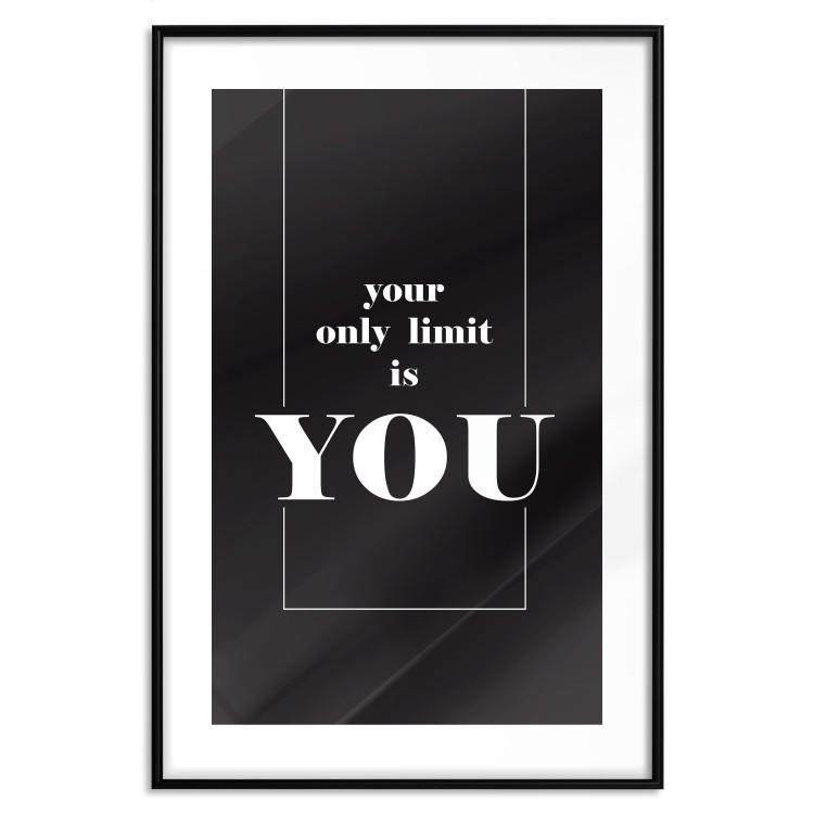 Wall Poster Your Only Limit is You - black and white composition with English texts 117877 additionalImage 15