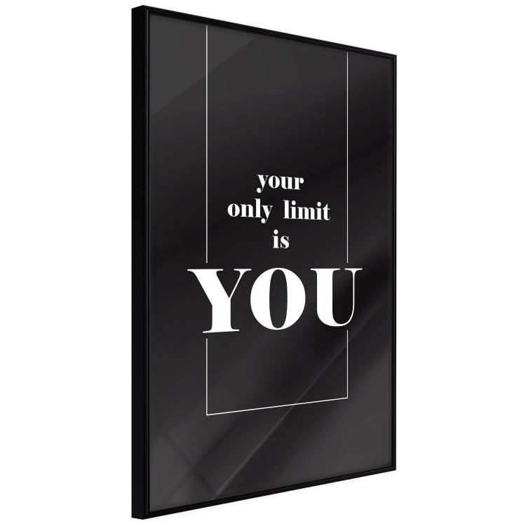 Wall Poster Your Only Limit is You - black and white composition with English texts 117877 additionalImage 10