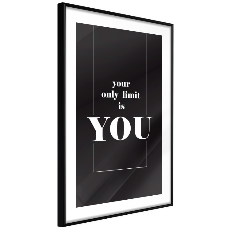 Wall Poster Your Only Limit is You - black and white composition with English texts 117877 additionalImage 11