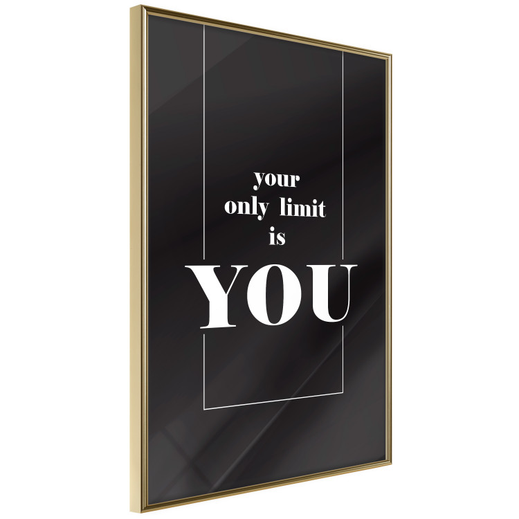 Wall Poster Your Only Limit is You - black and white composition with English texts 117877 additionalImage 12