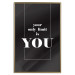 Wall Poster Your Only Limit is You - black and white composition with English texts 117877 additionalThumb 16
