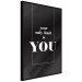 Wall Poster Your Only Limit is You - black and white composition with English texts 117877 additionalThumb 10