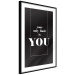 Wall Poster Your Only Limit is You - black and white composition with English texts 117877 additionalThumb 11