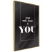 Wall Poster Your Only Limit is You - black and white composition with English texts 117877 additionalThumb 12