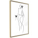 Wall Poster Exotic Dance - black and white simple line art with a woman's silhouette 119277 additionalThumb 2