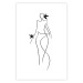 Wall Poster Exotic Dance - black and white simple line art with a woman's silhouette 119277 additionalThumb 25