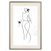 Wall Poster Exotic Dance - black and white simple line art with a woman's silhouette 119277 additionalThumb 19