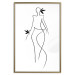 Wall Poster Exotic Dance - black and white simple line art with a woman's silhouette 119277 additionalThumb 20