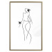 Wall Poster Exotic Dance - black and white simple line art with a woman's silhouette 119277 additionalThumb 16