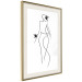 Wall Poster Exotic Dance - black and white simple line art with a woman's silhouette 119277 additionalThumb 13