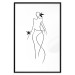 Wall Poster Exotic Dance - black and white simple line art with a woman's silhouette 119277 additionalThumb 17