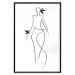 Wall Poster Exotic Dance - black and white simple line art with a woman's silhouette 119277 additionalThumb 24
